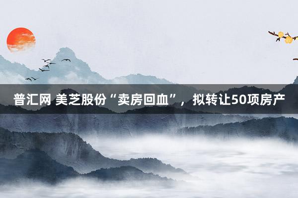 普汇网 美芝股份“卖房回血”，拟转让50项房产